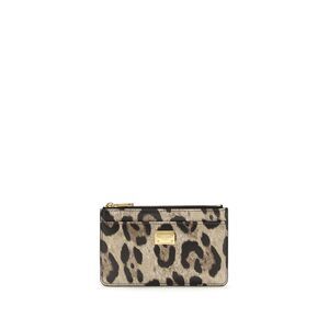 Dolce & Gabbana Women Animal Print Leather Card Holder
